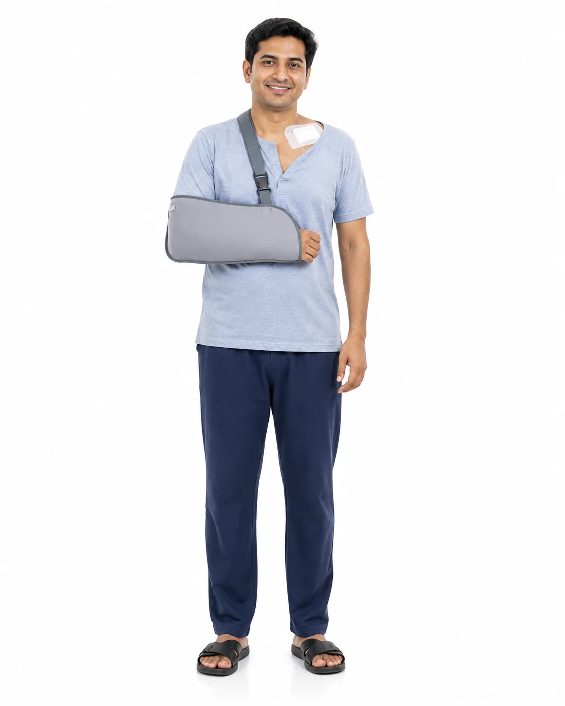 Patient recovering at home with professional support