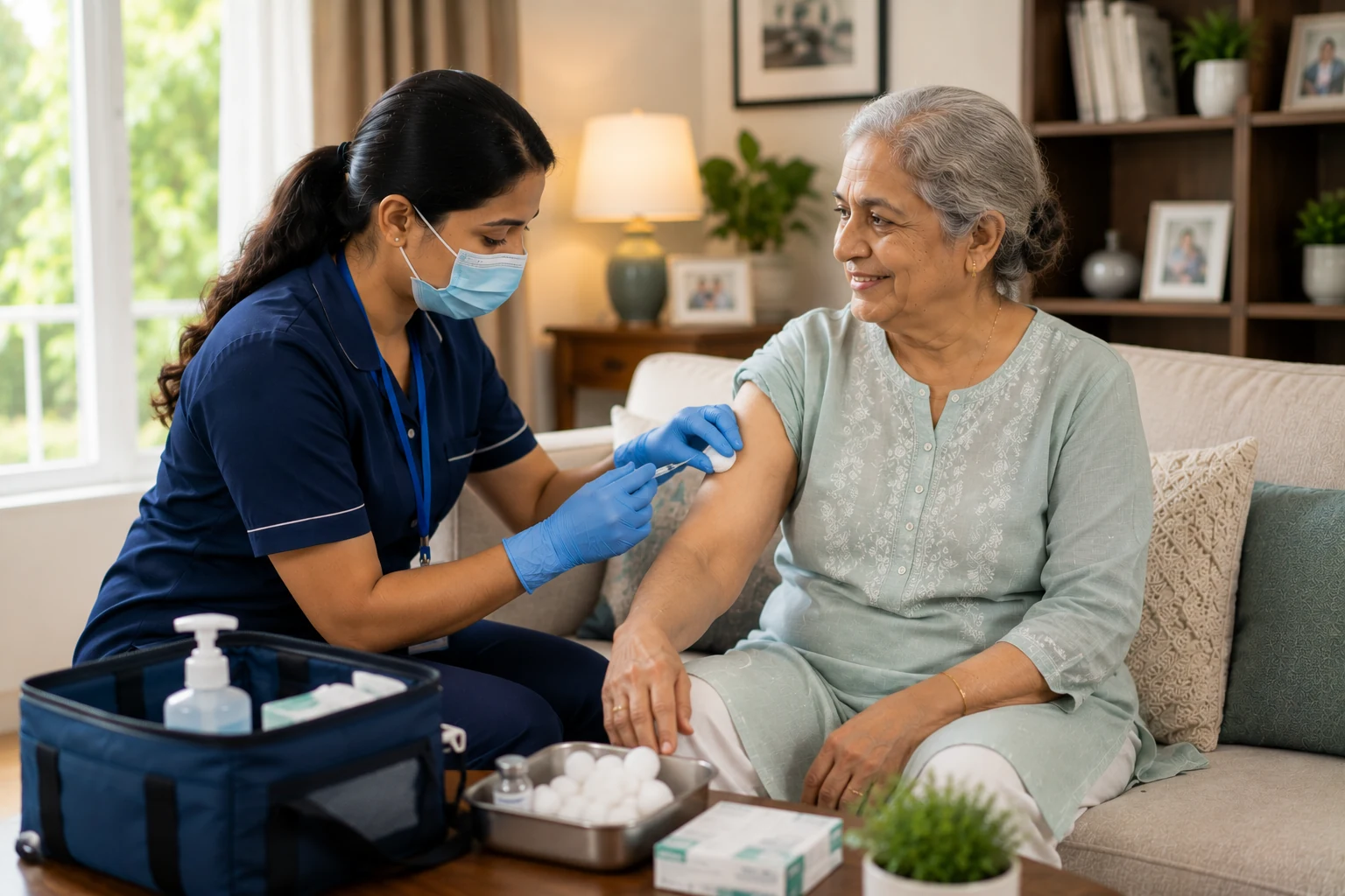 Diagnex clinician providing home care