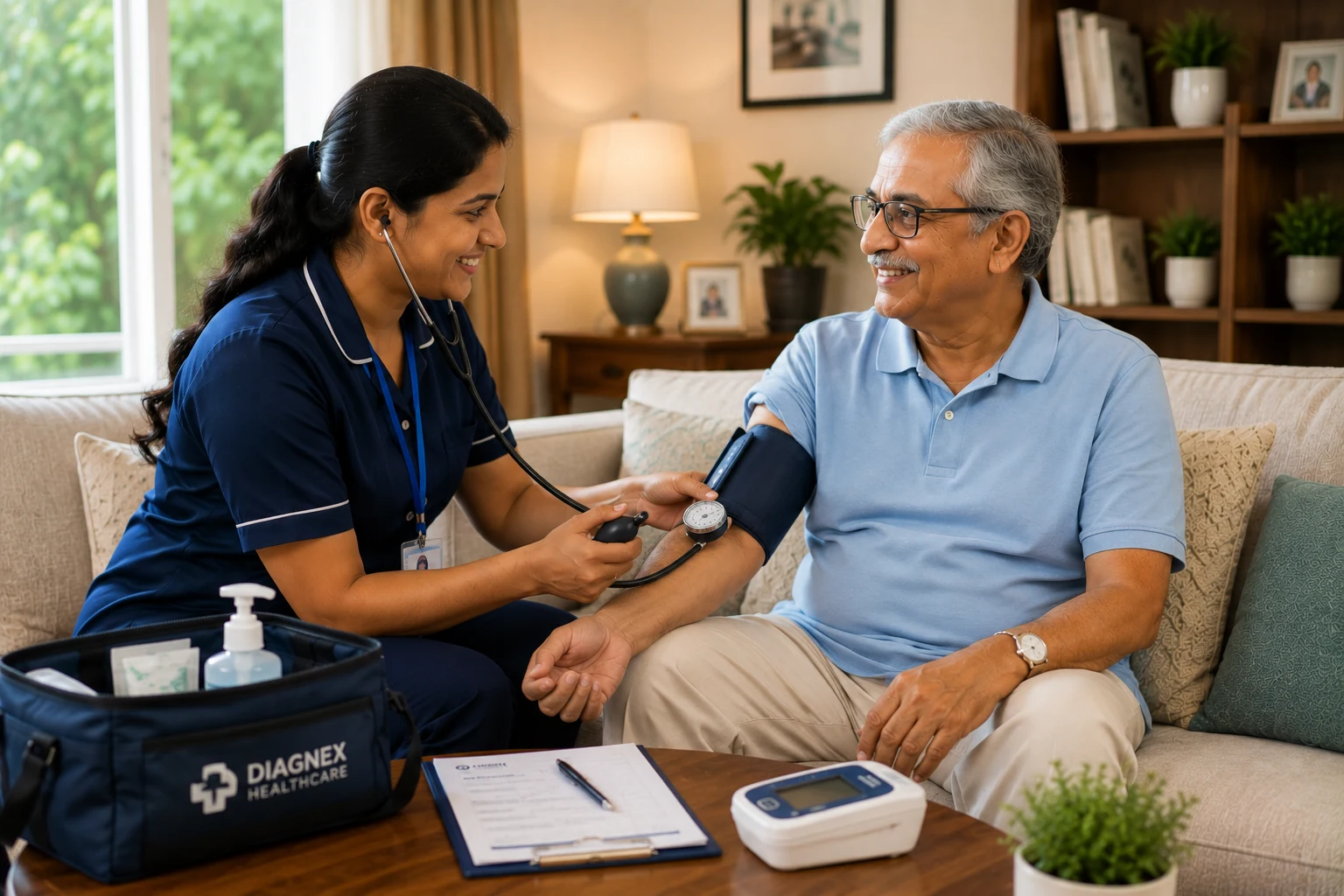 Routine health monitoring for an older adult