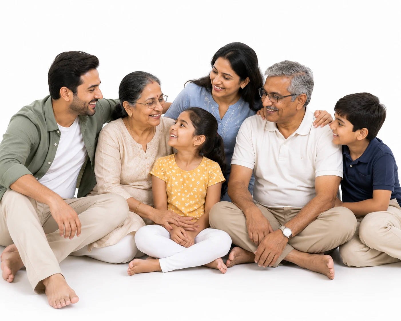Indian family together across generations